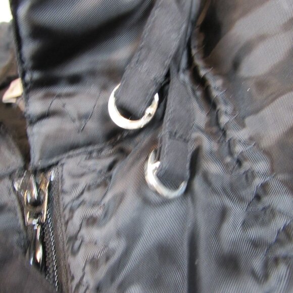 EUC Anne Fontaine Eudora quilted black jacket silver hardware size 4 Us ML - Picture 5 of 7